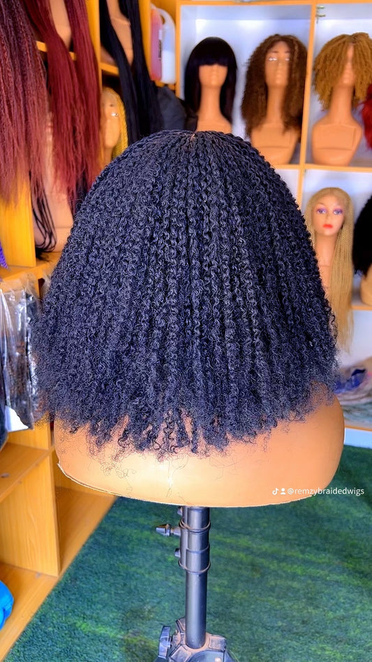 Black Kinky Twist Wig | Shoulder-Length Natural Afro Twists