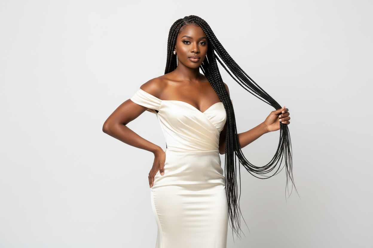 Hero Image - Professional Model with Braided Wig